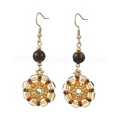 Glass Seed Beads Dangle Earrings&nbsp;EJEW-MZ00763-03
