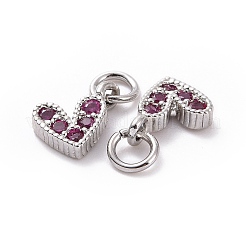 Brass Micro Pave Cubic Zirconia Charms&nbsp;LS-RB-I078-66P-01-NR