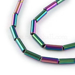 Tube Electroplated Non-magnetic Synthetic Hematite Beads Strands&nbsp;G-R259-38