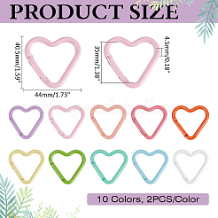 20Pcs 10 Colors Alloy Rock Climbing Carabiners&nbsp;FIND-ME0002-81