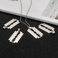 Tarnish Resistant 201 Stainless Steel Blade Pendants&nbsp;STAS-I032-069B