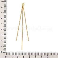 Brass Square Snake Chains Tassel Big Pendants&nbsp;KK-G510-02G