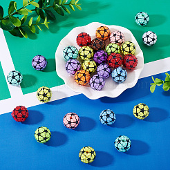 30Pcs Sport Theme Resin Rhinestone Beads&nbsp;RESI-TA0003-96A