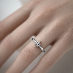 S925 Silver Zircon Star Jewelry Set Earrings Necklace Ring Elegant Fashion Accessories&nbsp;RI1010-6