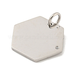 304 Stainless Steel Rhinestone Pendants&nbsp;STAS-P356-34P