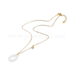 Brass Cubic Zirconia Pendant Necklace&nbsp;NJEW-JN03531-01