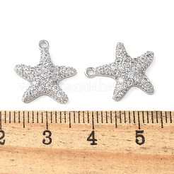 Brass Micro Pave Cubic Zirconia Pendants&nbsp;KK-C086-08P
