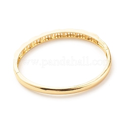 Clear Cubic Zirconia Wave Hinged Bangle&nbsp;BJEW-B054-17G