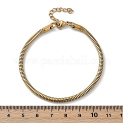 Ion Plating(IP) 304 Stainless Steel Round Snake Chain Bracelets&nbsp;BJEW-O186-08A-G