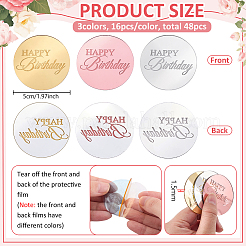 48Pcs Acrylic Cake Toppers&nbsp;AJEW-FG0006-05B