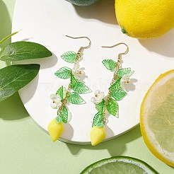 Acrylic 304 Stainless Steel Dangle Earrings&nbsp;EJEW-JE05735-01