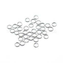 Tarnish Resistant 201 Stainless Steel Split Rings&nbsp;STAS-E443-54P-8mm