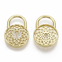 Brass Micro Pave Cubic Zirconia Pendants&nbsp;ZIRC-T014-008-NF