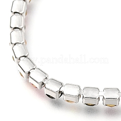 Adjustable 304 Stainless Steel Rhinestone Strass Chains Slider Bracelets&nbsp;BJEW-B008-01E