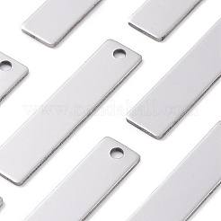 Tarnish Resistant 201 Stainless Steel Rectangle Stamping Blank Tag Pendants&nbsp;STAS-R064-15B
