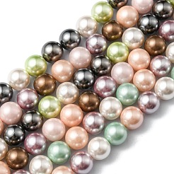 Shell Pearl Colorful Beads Strands&nbsp;BSHE-S605-8mm-M