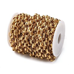 304 Stainless Steel Textured Rolo Chains&nbsp;STAS-P386-08G