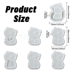7Pcs 7 Styles Owl Silicone Molds&nbsp;ST-CJ0043-029