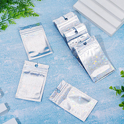 60Pcs Glitter Holographic Star Plastic Packaging Yin-yang Resealable Bags&nbsp;OPP-TA0001-24B