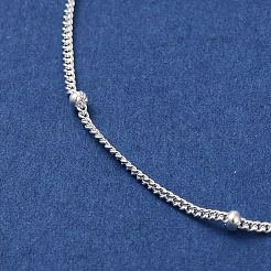 925 Sterling Silver Satellite Chain Bracelets for Women&nbsp;BJEW-E101-01S-06