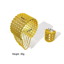 Alloy Chain Tassel Bangles & Cuff Ring Sets&nbsp;FS-WG89C4D-01