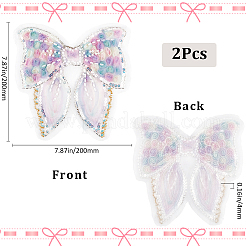 Polyester & Resin Thread Sew On Patches&nbsp;PATC-WH20007-08