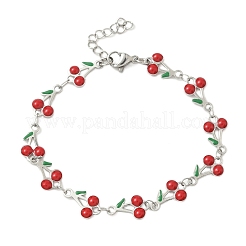 304 Stainless Steel Enamel Link Bracelets for Women&nbsp;BJEW-K226-16P