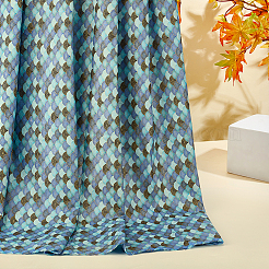 Cotton Mermaid Printed Fish Scale Fabric&nbsp;DIY-WH0504-903A