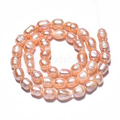 Natural Cultured Freshwater Pearl Beads Strands&nbsp;LS-PEAR-N012-06B