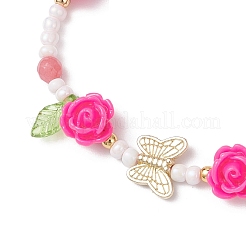 Glass Seed Bead and Resin Braided Bead Bracelets for Women&nbsp;BJEW-MZ00237-02