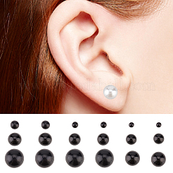 18 Pairs 18 Style ABS Plastic Imitation Pearl Stud Earrings for Women&nbsp;EJEW-AN0002-70