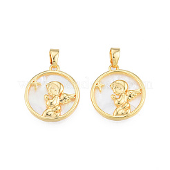 Natural Freshwater Shell Pendants&nbsp;KK-N233-415