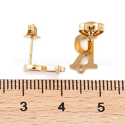 Ion Plating(IP) 304 Stainless Steel Stud Earrings&nbsp;FIND-Q103-01R-G