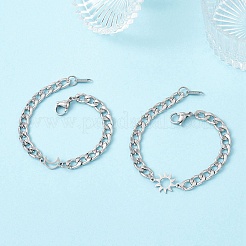 2Pcs 304 Stainless Steel Connector Charms Link  Bracelets&nbsp;BJEW-JB12935