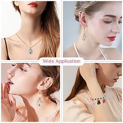 60Pcs 6 Colors Alloy Enamel Pendants&nbsp;ENAM-SZ0004-05