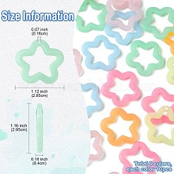 60Pcs 6 Colors Imitation Jelly Acrylic Pendants&nbsp;FIND-YW0005-34