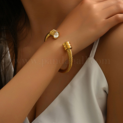 201 Stainless Steel Thick Cuff Bangles&nbsp;AS5060-1