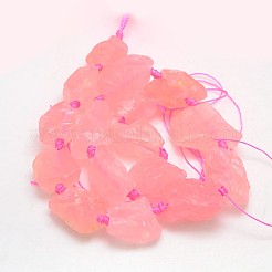 Natural Gemstone Rose Quartz Beads Strands&nbsp;G-L159-14