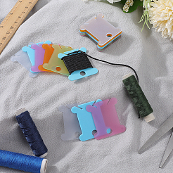 200Pcs 5 Colors PVC Plastic Thread Winding Boards&nbsp;TOOL-SC0001-82
