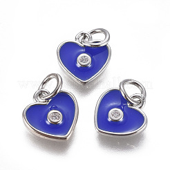 Brass Micro Pave Cubic Zirconia Pendants&nbsp;ZIRC-I026-06P