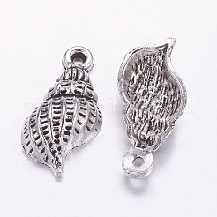 Tibetan Style Alloy Whelk/Conch Shell Pendants&nbsp;X-TIBEP-Q043-226-RS