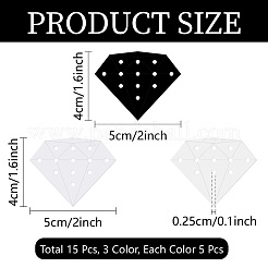 15Pcs 3 Colors Acrylic Earring Organizer Display Stands&nbsp;EDIS-WH20016-001