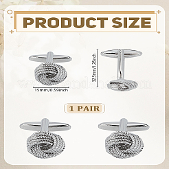 1 Pair Brass Cufflinks&nbsp;BUTT-LP0002-04P