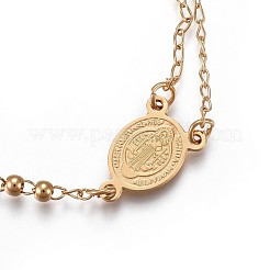 201 Stainless Steel Charm Bracelets&nbsp;BJEW-P258-15G