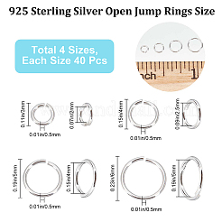 925 Sterling Silver Open Jump Rings&nbsp;FIND-CN0001-75B