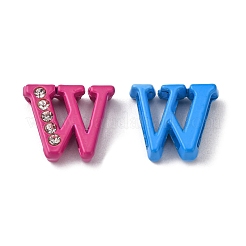 Spray Painted Zinc Alloy Slide Charms&nbsp;ALRI-WH0005-13W