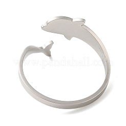 Non-Tarnish 304 Stainless Steel Open Cuff Rings&nbsp;RJEW-K262-01A-P