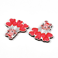 Printed Wood Pendants&nbsp;WOOD-T032-04B
