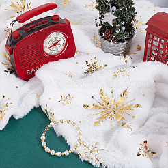 Soft Velvet Fabric with Snowflake Pattern Paillette&nbsp;DIY-WH0308-331