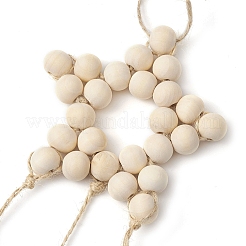 Star Wood Beads Pendant Decorations&nbsp;HJEW-TA00300